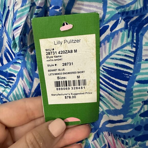 M Lilly Pulitzer Katia Short Bennet Blue NWT - Picture 3 of 4